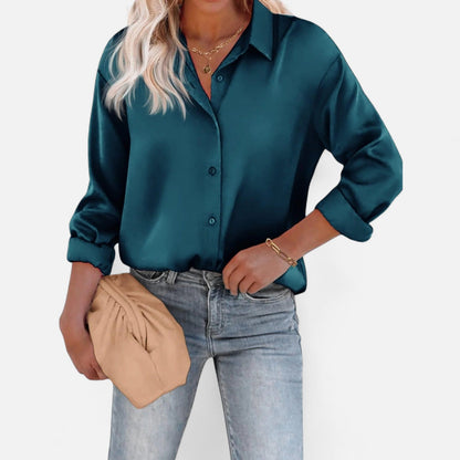 Chemisier classique à col pour femme – Silhouette fluide, style élégant et sophistiqué