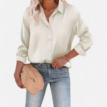 Chemisier classique à col pour femme – Silhouette fluide, style élégant et sophistiqué