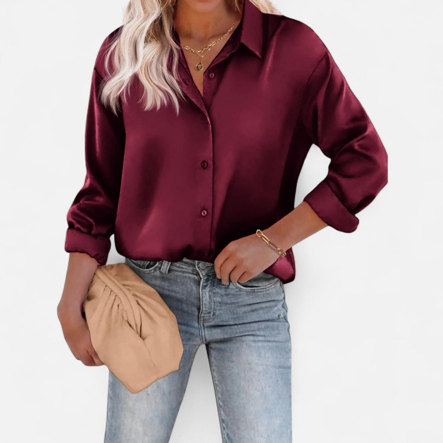 Chemisier classique à col pour femme – Silhouette fluide, style élégant et sophistiqué