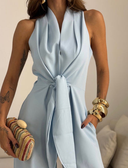 Sleeveless backless women's jumpsuit - Flowing and elegant