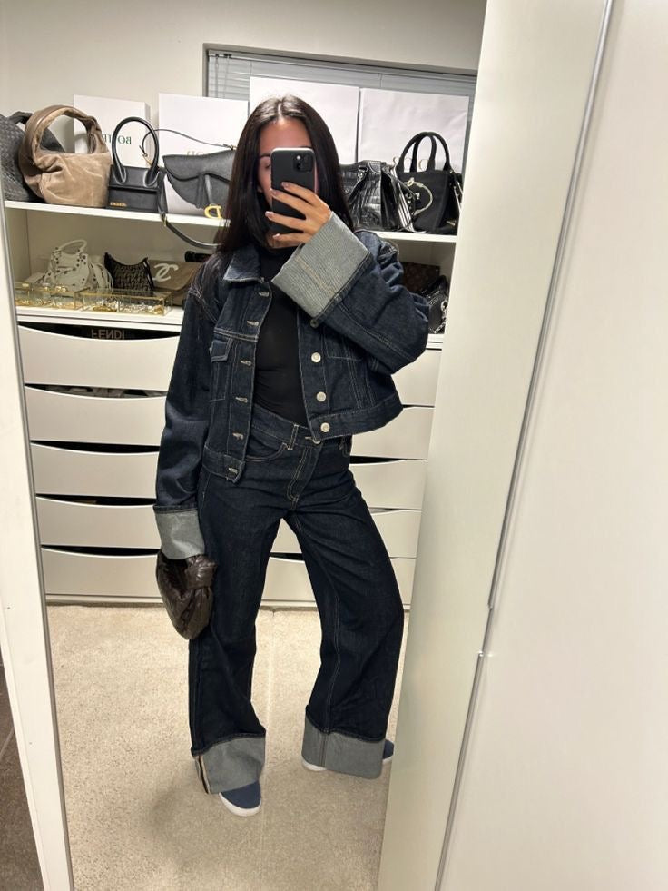 Ensemble en denim chic et stylé pour femmes - décontracté, élégant