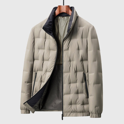 Veste Matelassée Homme à Col Haut – Manteau Zippé Chaud