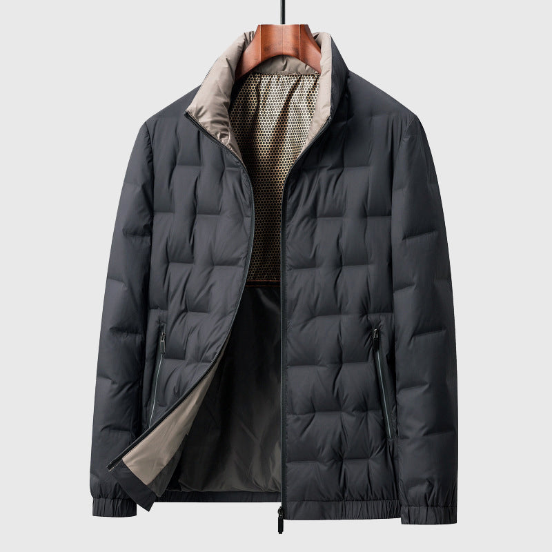 Veste Matelassée Homme à Col Haut – Manteau Zippé Chaud