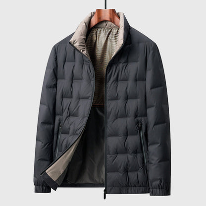Veste Matelassée Homme à Col Haut – Manteau Zippé Chaud