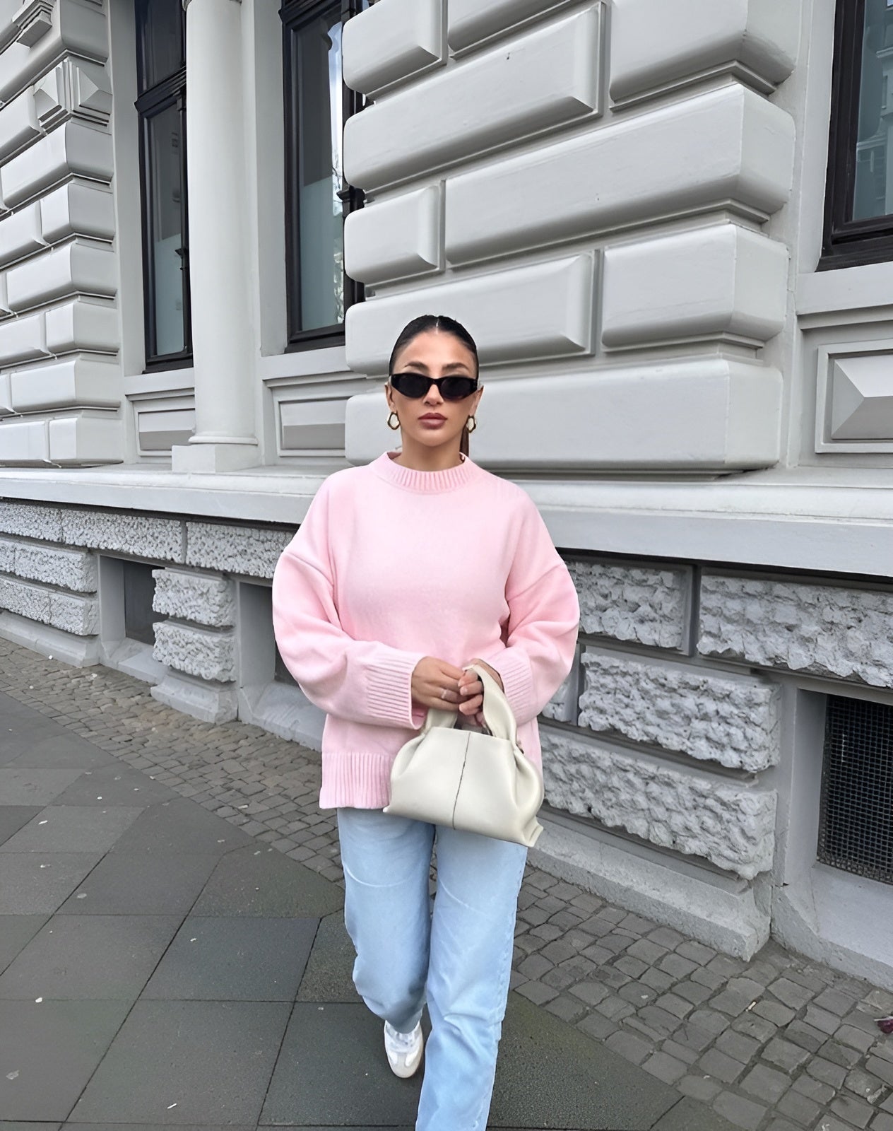 Tendance Pull Oversize à Col Rond pour Femme – Élégant et Confortable