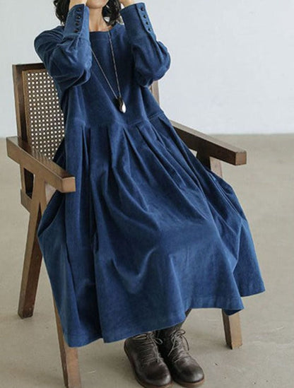 Robe en Velours Zoe – Élégance Intemporelle et Confort Luxueux
