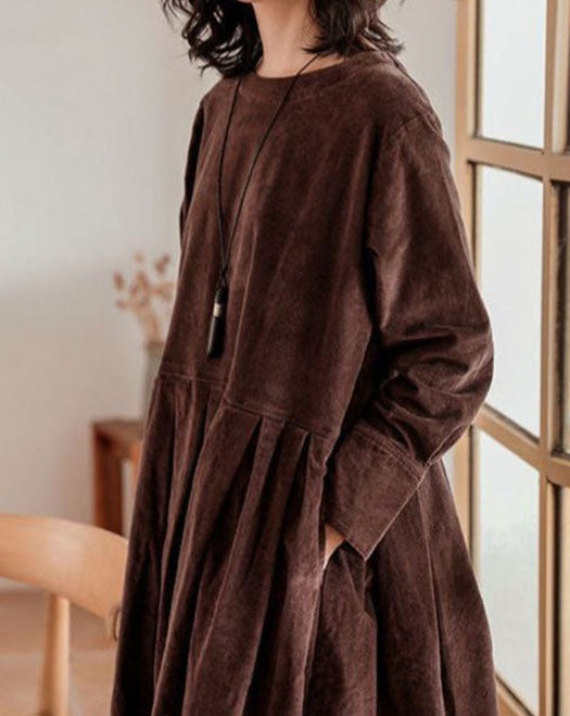 Robe en Velours Zoe – Élégance Intemporelle et Confort Luxueux