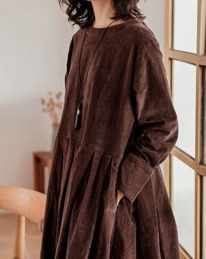 Robe en Velours Zoe – Élégance Intemporelle et Confort Luxueux