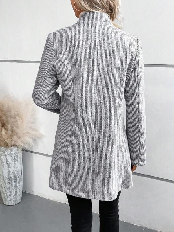 Veste Grise Élégante Premium pour Femme – Coupe Ajustée