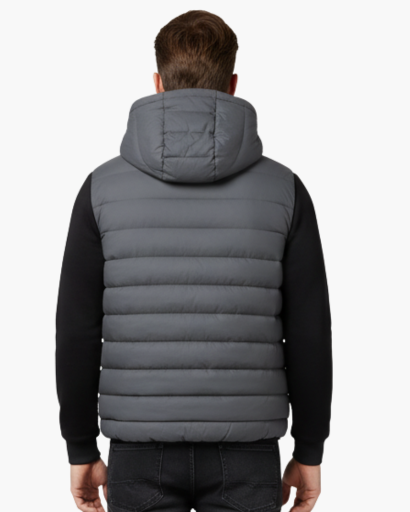 Giacca imbottita con cappuccio da uomo – Stile urbano e comfort termico