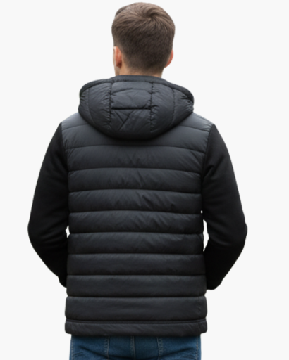 Giacca imbottita con cappuccio da uomo – Stile urbano e comfort termico