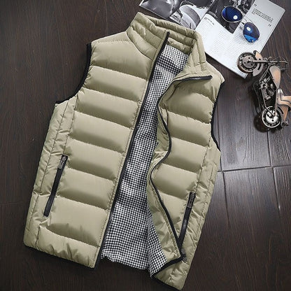 Gilet Matelassé Imperméable pour Homme – Veste Décontractée et Chaude