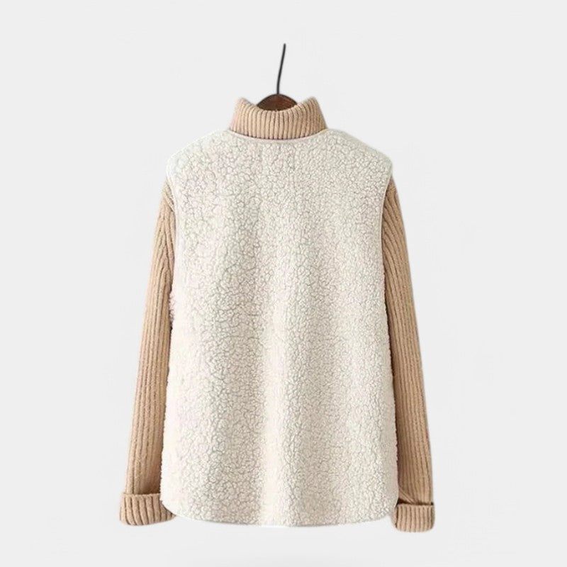Gilet Teddy Femme - Veste Sans Manches Confortable et Douce