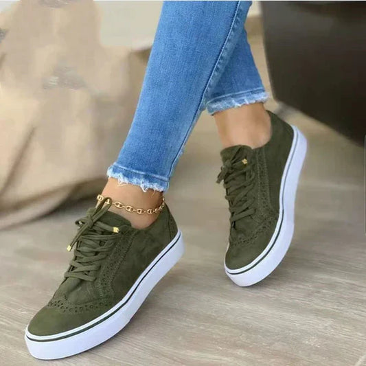 Baskets Orthopédiques Premium à Lacets Femme – Chaussures de Marche Confortables avec Soutien de la Voûte Plantaire, Respirantes et Légères pour Usage Quotidien