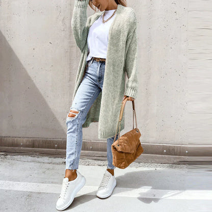 Cardigan Long Oversize pour Femme – Tricot Libre et Confortable