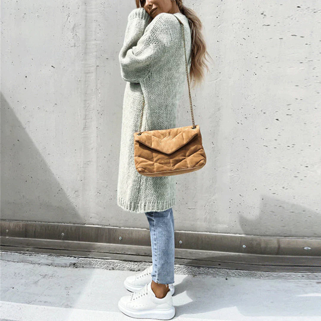 Cardigan Long Oversize pour Femme – Tricot Libre et Confortable