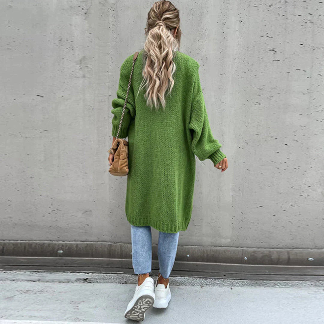 Cardigan Long Oversize pour Femme – Tricot Libre et Confortable