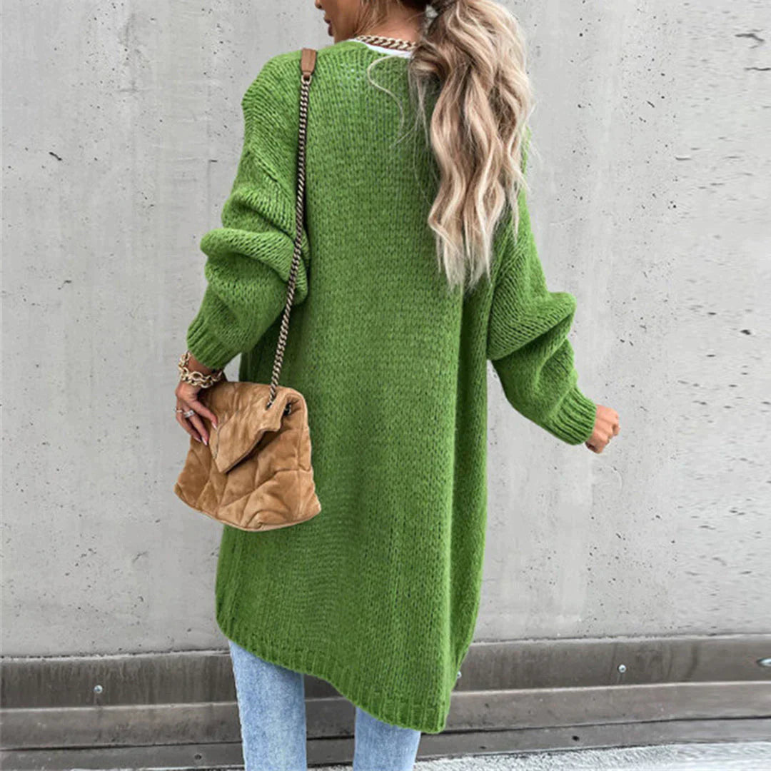 Cardigan Long Oversize pour Femme – Tricot Libre et Confortable
