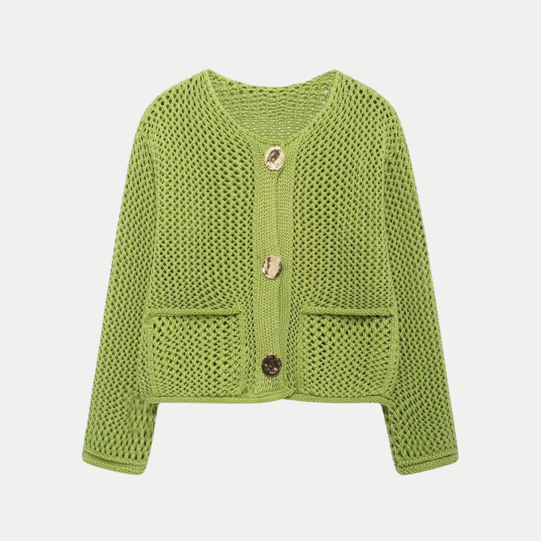 Cardigan en tricot boutonné élégant et confortable pour femme