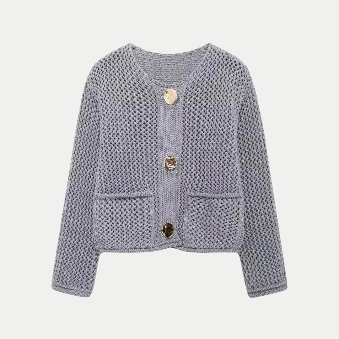 Cardigan en tricot boutonné élégant et confortable pour femme