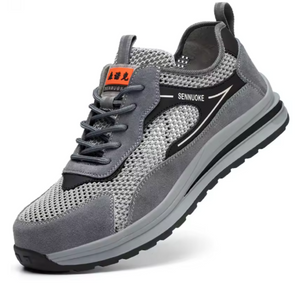 Zapatillas de seguridad ligeras y duraderas para hombre – Punta de acero, antideslizantes, transpirables, zapatos de trabajo industriales