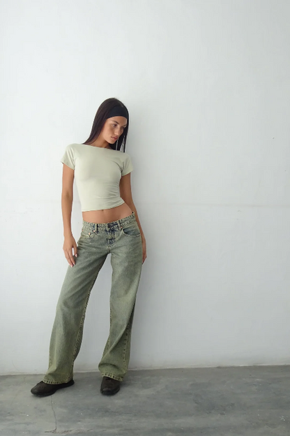 Jean taille basse pour femme – Jean stretch confortable et tendance