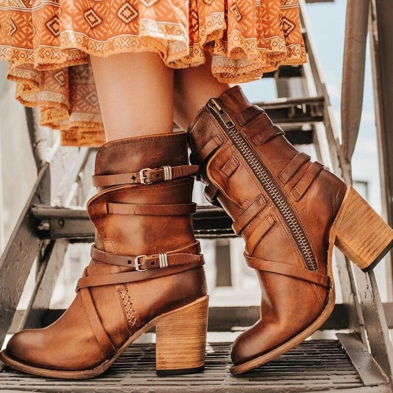 Bottes orthopédiques vintage en cuir