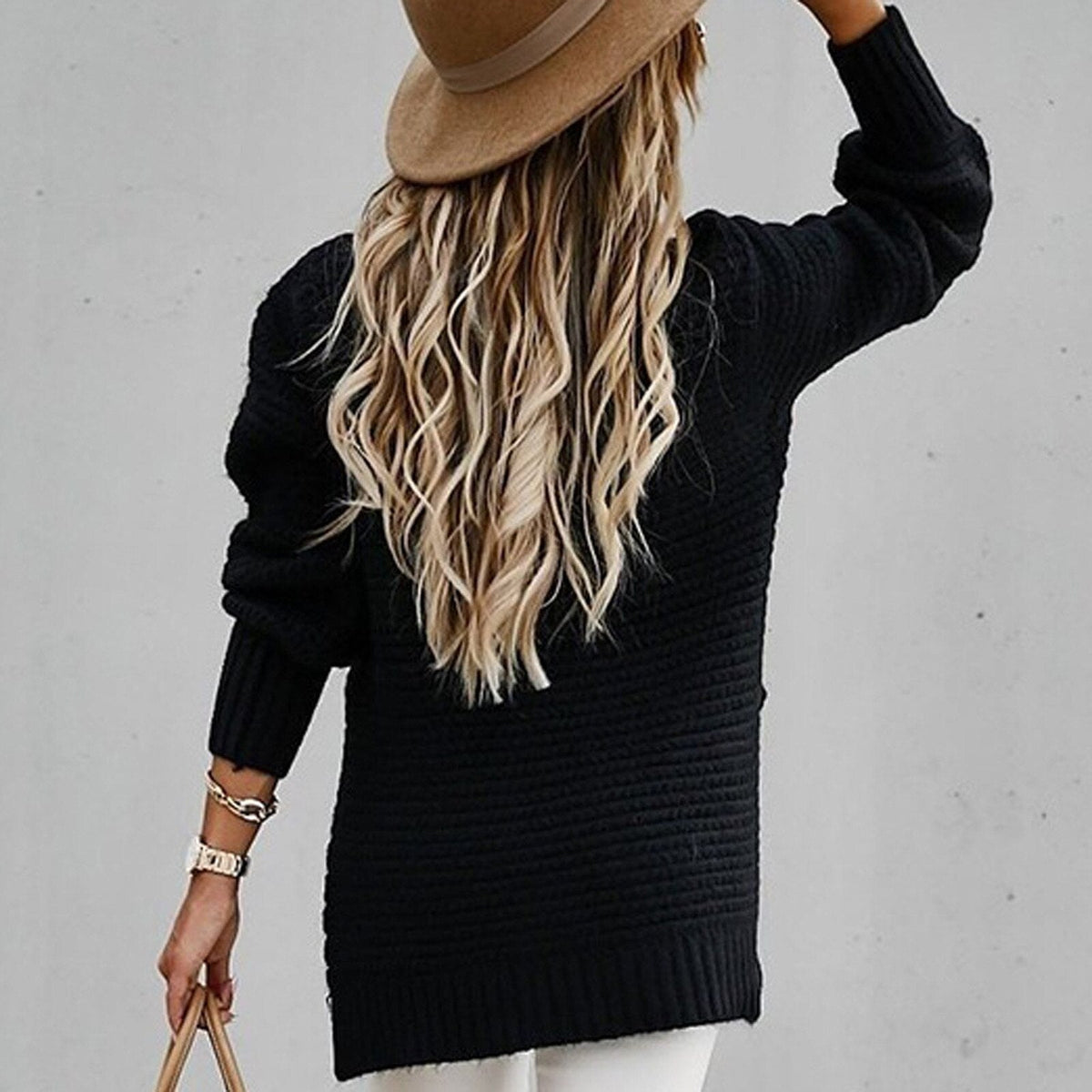 Jersey de cuello medio alto para mujer - Elegante y suave