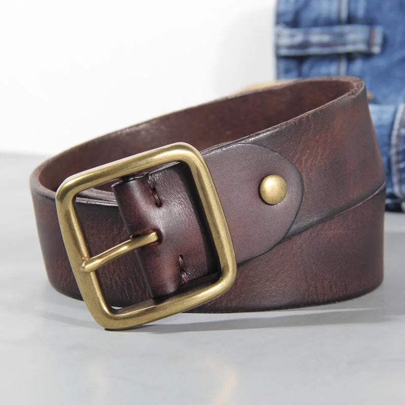 Cowhide leather belt – Classic, durable, and casual accessory