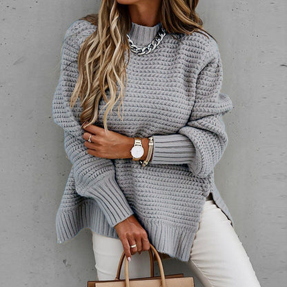 Jersey de cuello medio alto para mujer - Elegante y suave