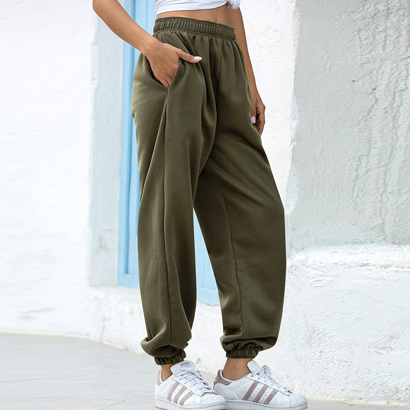 Pantalon de Jogging Confortable en Polaire Femme – Loungewear Épais et Doux