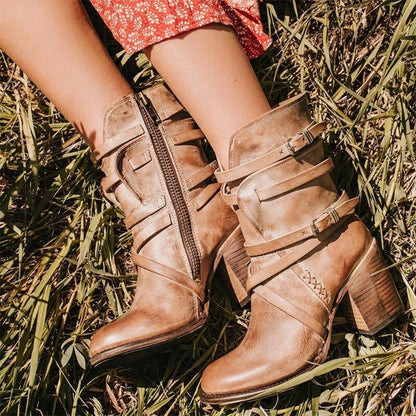Bottes orthopédiques vintage en cuir