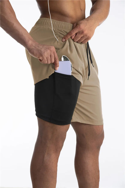 Shorts Athlétiques Premium pour Homme – Shorts avec Doublure Confort et Poche Téléphone
