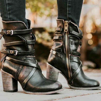 Bottes orthopédiques vintage en cuir