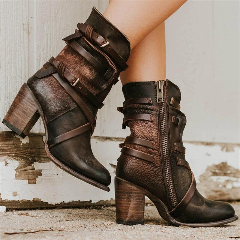 Bottes orthopédiques vintage en cuir