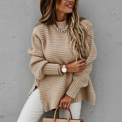 Jersey de cuello medio alto para mujer - Elegante y suave