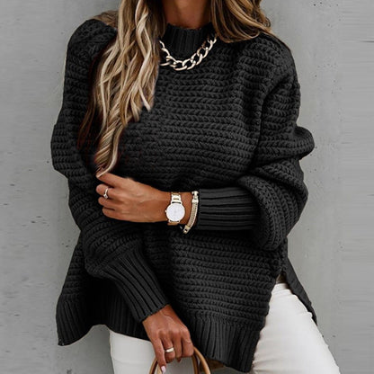 Jersey de cuello medio alto para mujer - Elegante y suave