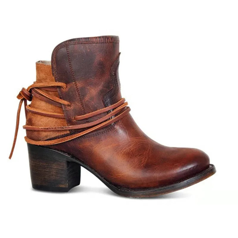 Bottes occidentales en cuir vintage