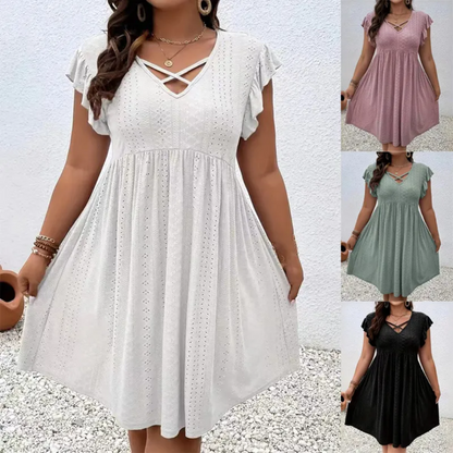 Mini robe décontractée à manches courtes – Parfaite pour les journées chaudes