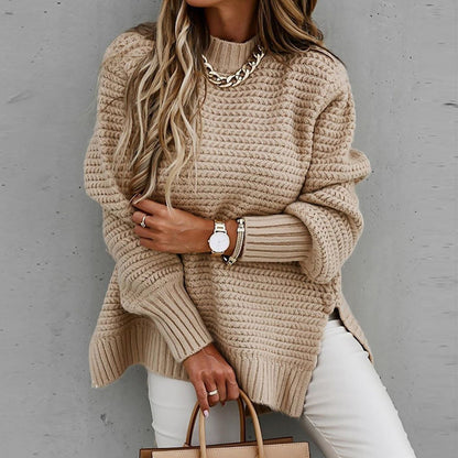 Jersey de cuello medio alto para mujer - Elegante y suave