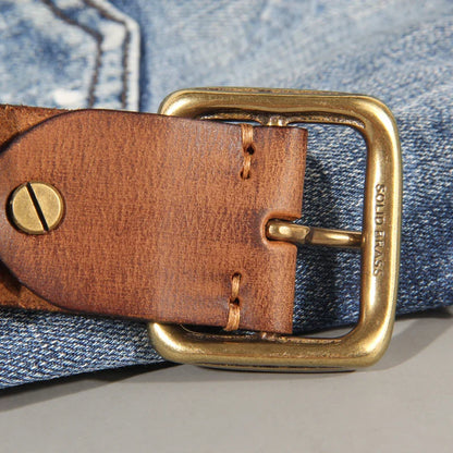 Cowhide leather belt – Classic, durable, and casual accessory