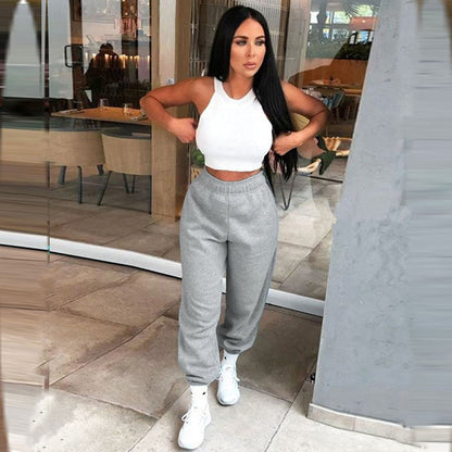 Pantalon de Jogging Confortable en Polaire Femme – Loungewear Épais et Doux
