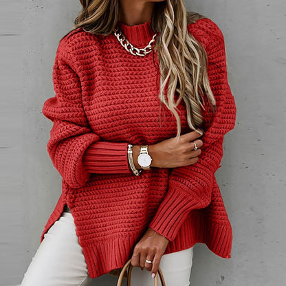 Jersey de cuello medio alto para mujer - Elegante y suave