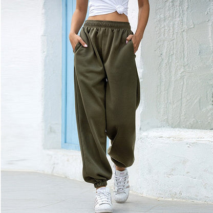 Pantalon de Jogging Confortable en Polaire Femme – Loungewear Épais et Doux