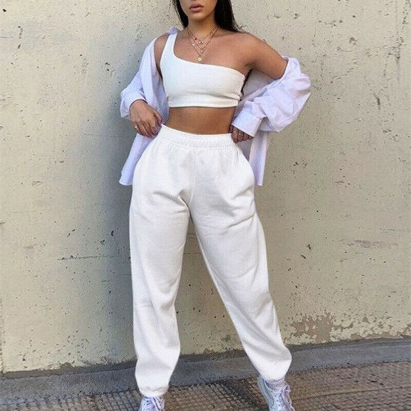 Pantalon de Jogging Confortable en Polaire Femme – Loungewear Épais et Doux