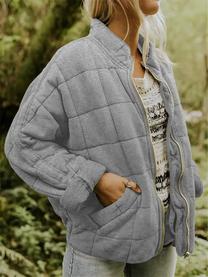 Veste Élégante Polyvalente Quiltée de Printemps Femmes - Confortable, Chaleureuse