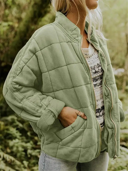Veste Élégante Polyvalente Quiltée de Printemps Femmes - Confortable, Chaleureuse
