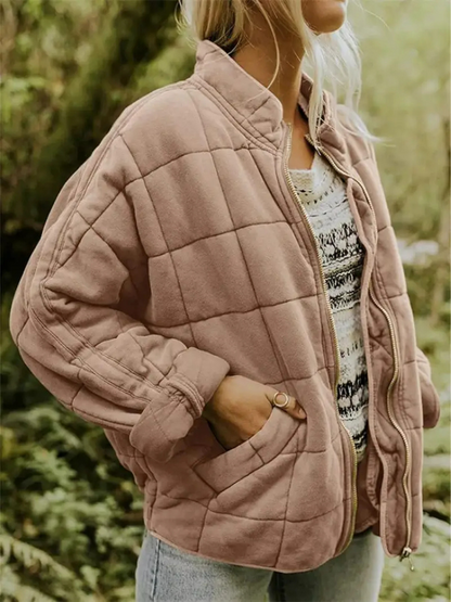 Veste Élégante Polyvalente Quiltée de Printemps Femmes - Confortable, Chaleureuse