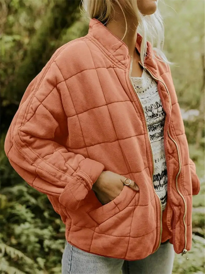 Veste Élégante Polyvalente Quiltée de Printemps Femmes - Confortable, Chaleureuse