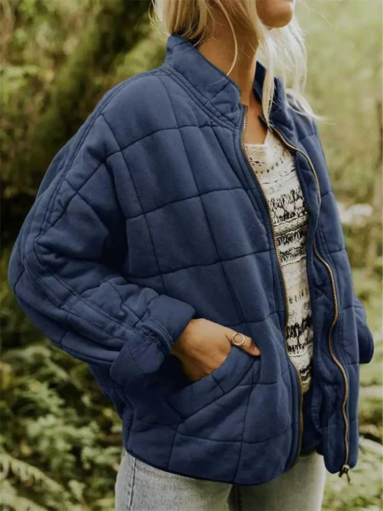 Veste Élégante Polyvalente Quiltée de Printemps Femmes - Confortable, Chaleureuse